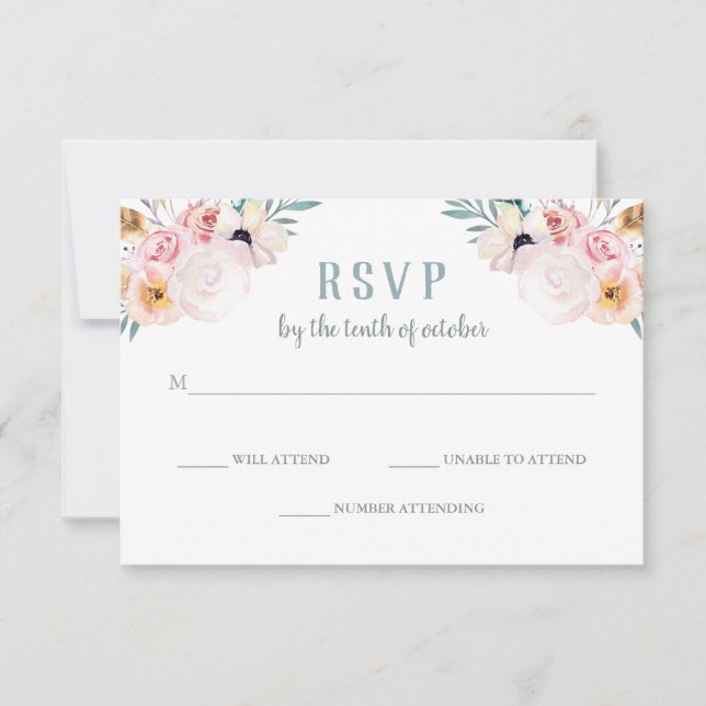 Rustic Boho Wedding Response (Front)