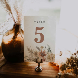 Rustic Boho Wedding Table Number