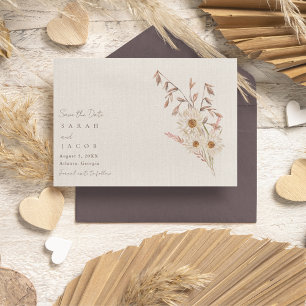 Rustic Boho Wildflower Bohemian Wedding Envelope
