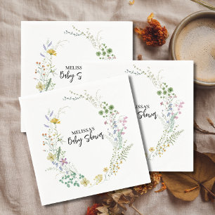 Rustic boho wildflower napkin