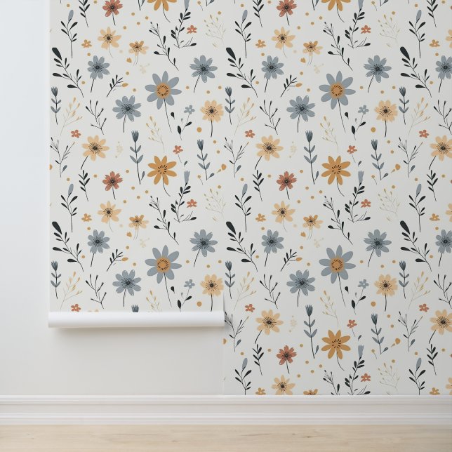 Rustic Boho Wildflower Wallpaper (Application)