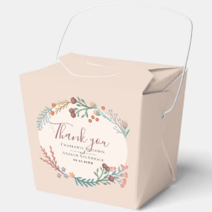 Rustic Boho Wildflower Wreath Wedding Favour Box