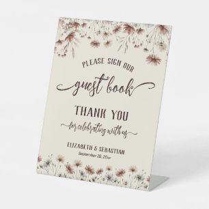 Rustic Boho Wildflowers Please Sign Our Guest Book
