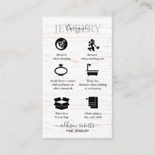 Rustic Boho Wood Watercolor Sunflower Jewellery Ca Business Card