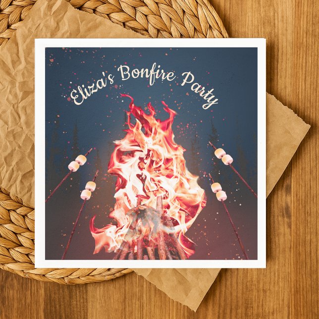 Rustic Bonfire and Marshmallows Paper Napkin (Rustic Bonfire and Marshmallows Paper Napkin
)