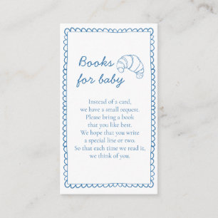 Rustic Books For Baby Bun in the Oven Baby Shower Enclosure Card