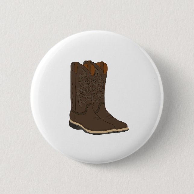 Rustic Boots 6 Cm Round Badge (Front)