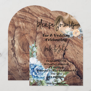 RUSTIC BOOTS COWBOY WEDDING INVITATION CARD