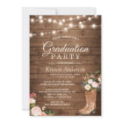 Rustic Boots Floral String Lights Graduation Party