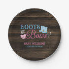 Rustic Boots or Bows Gender Reveal Baby Shower