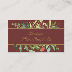 Rustic Border Framed Floral Business Card