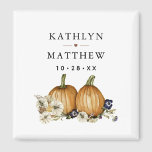 Rustic Botanical Autumn Pumpkin Fall Wedding Magnet<br><div class="desc">Rustic Botanical Autumn Pumpkin Fall Wedding Magnet. All the texts are pre-arranged for you to personalise easily and quickly with your own details.</div>