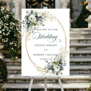 Rustic Botanical Bohemian Wedding Welcome Sign