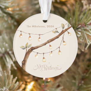 Rustic Botanical Christmas Ornament