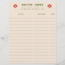 Rustic Botanical Farmhouse Floral Recipe Index