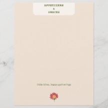 Rustic Botanical Farmhouse Kitchen Divider Pages
