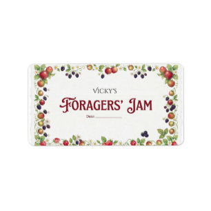 Rustic Botanical Foragers' Jam Jar Labels
