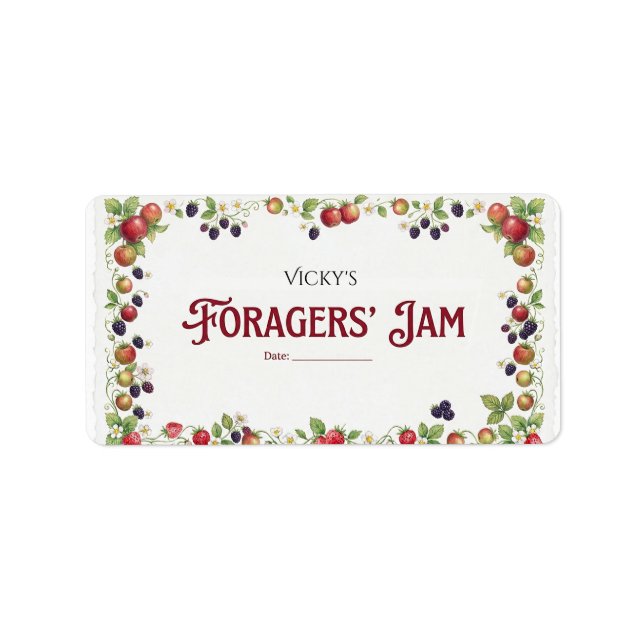 Rustic Botanical Foragers' Jam Jar Labels (Front)