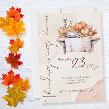Rustic Botanical Pumpkin Friendsgiving