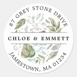 Rustic Botanical Return Address Label