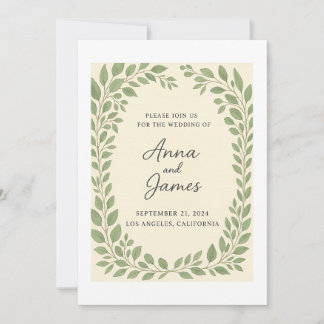 Rustic Botanical Wedding Invitation – Eucalyptus G