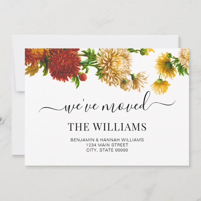 Rustic Botanical We've Moved New Home Moving Announcement (Front)