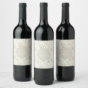 Rustic Botanical Wildflower Christmas Wine Label