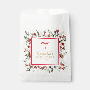 Rustic Botanical Winter Baby Shower Favour Bags