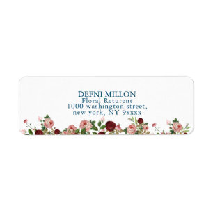 Rustic botanical wreath floral  address