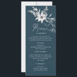 rustic botanics Wedding Dinner Menu Invitation<br><div class="desc">Our dreamy floral collection features acrylic brush strokes in blush and sky blue with grey foliage illustrations that bring romantic feel to all items spread over wedding necessities,  office supplies and personal items.</div>