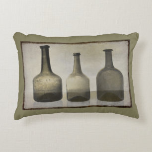 Rustic Bottles Still Life Art Decorative Cushion