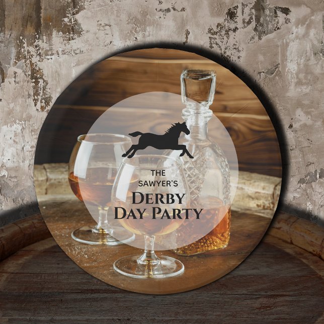 Rustic Bourbon Derby Horse Racing Paper Plate (Rustic Bourbon Derby Horse Racing Paper Plates)