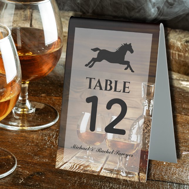 Rustic Bourbon Derby Party (Rustic Bourbon Derby Party Table Tent Sign)