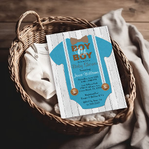 Rustic Boy Baby Shower Invitation