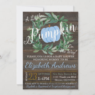 Rustic BOY Fall Baby Shower Invitation