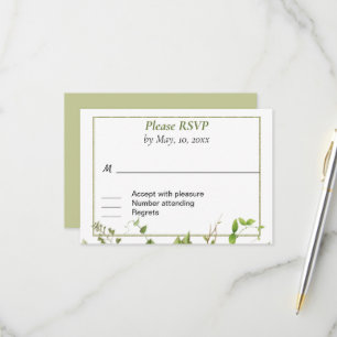 Rustic Branch Greenery Response Card