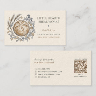 Rustic Bread Bakery Business Card