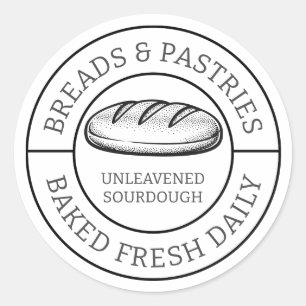 Rustic Breads and Pastries Sourdough Bread Design Classic Round Sticker
