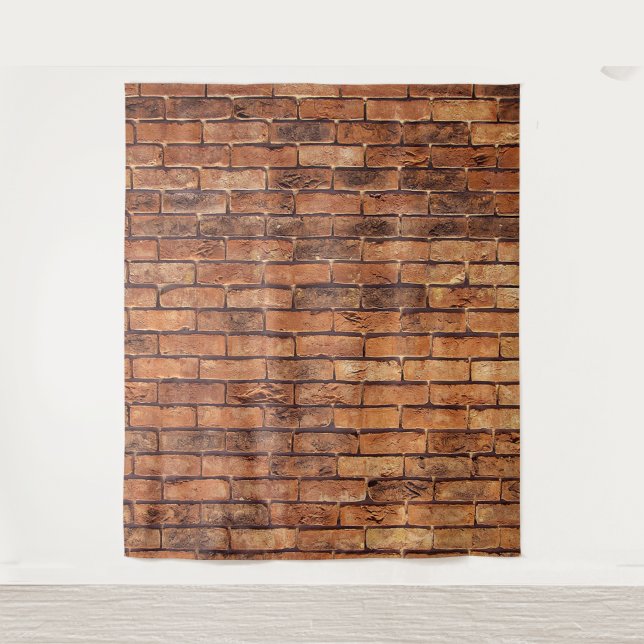 Rustic Brick Photo Backdrop Tapestry (Front)