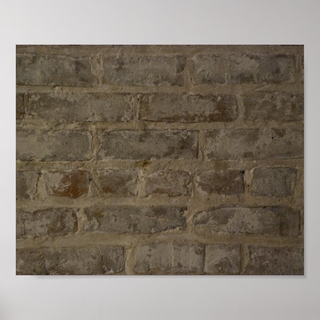Rustic Brick Wall Poster (Front)