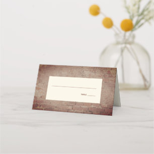 Rustic Brick Wedding Place Card