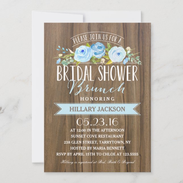 Rustic Bridal Shower | Bridal Shower Invitation (Front)