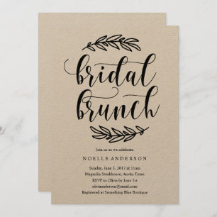Rustic Bridal Shower Brunch Invitation