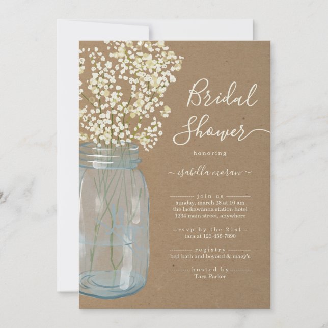 Rustic Bridal Shower Invitation (Front)