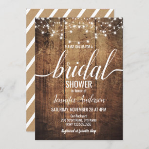 Rustic Bridal Shower Invitation