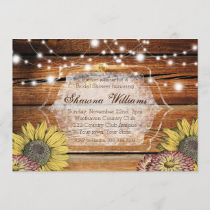 Rustic Bridal Shower Invitation   Barn Wood