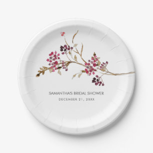 Rustic Bridal Shower Paper Plates 