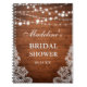 Rustic Bridal Shower Wood Lights Lace Gift List