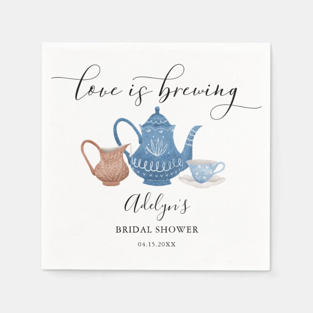 Rustic Bridal Tea Shower Napkin (Front)