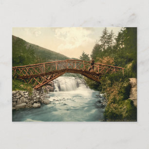 Rustic Bridge in Glenariff. Co. Antrim, Ireland Postcard